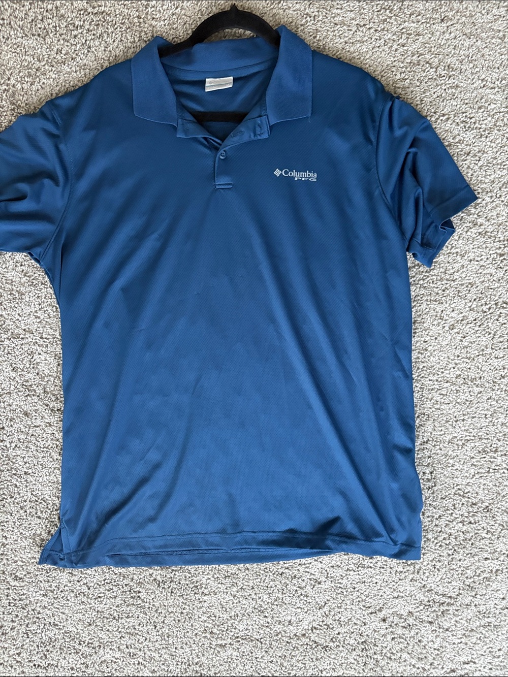 Columbia Men's Deep Blue Short-Sleeve Polo